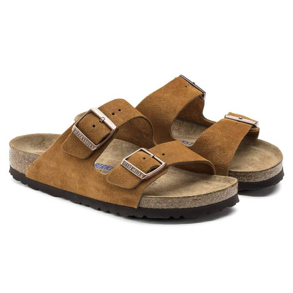 NEW BIRKENSTOCK unisex arizona soft footbed sandal in mink suede - Picture 3 of 3